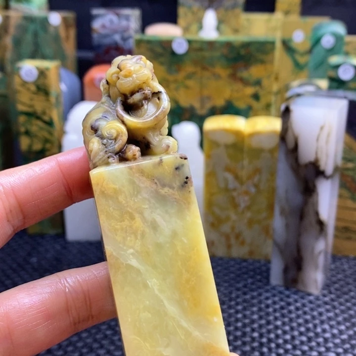 四川石下*雨青田石印章石