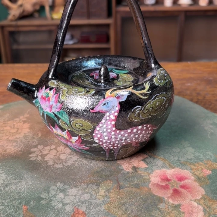 柴烧纯手工手绘陶瓷