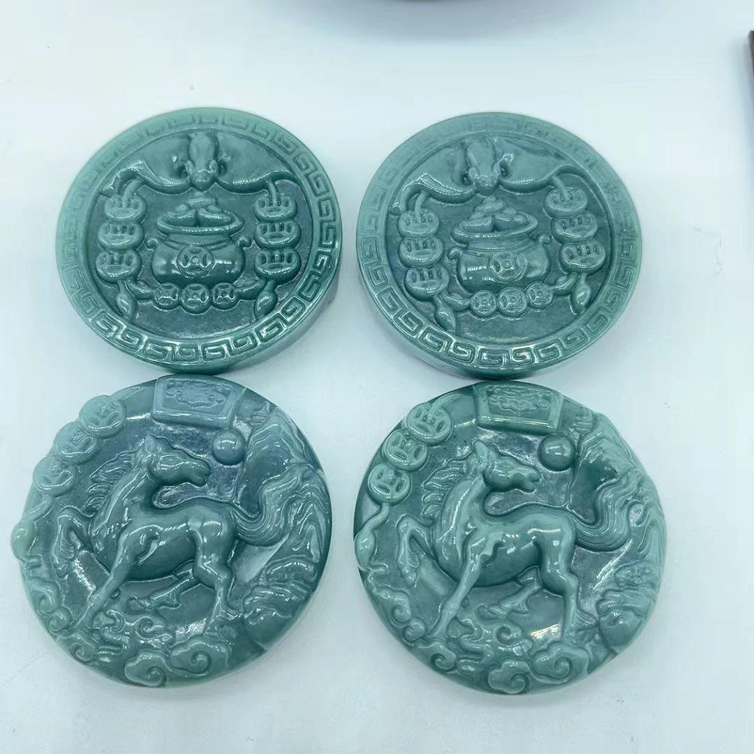 【玉美人曌璞阁】翡翠马吊坠约卡53（多样性发货拍一发一）