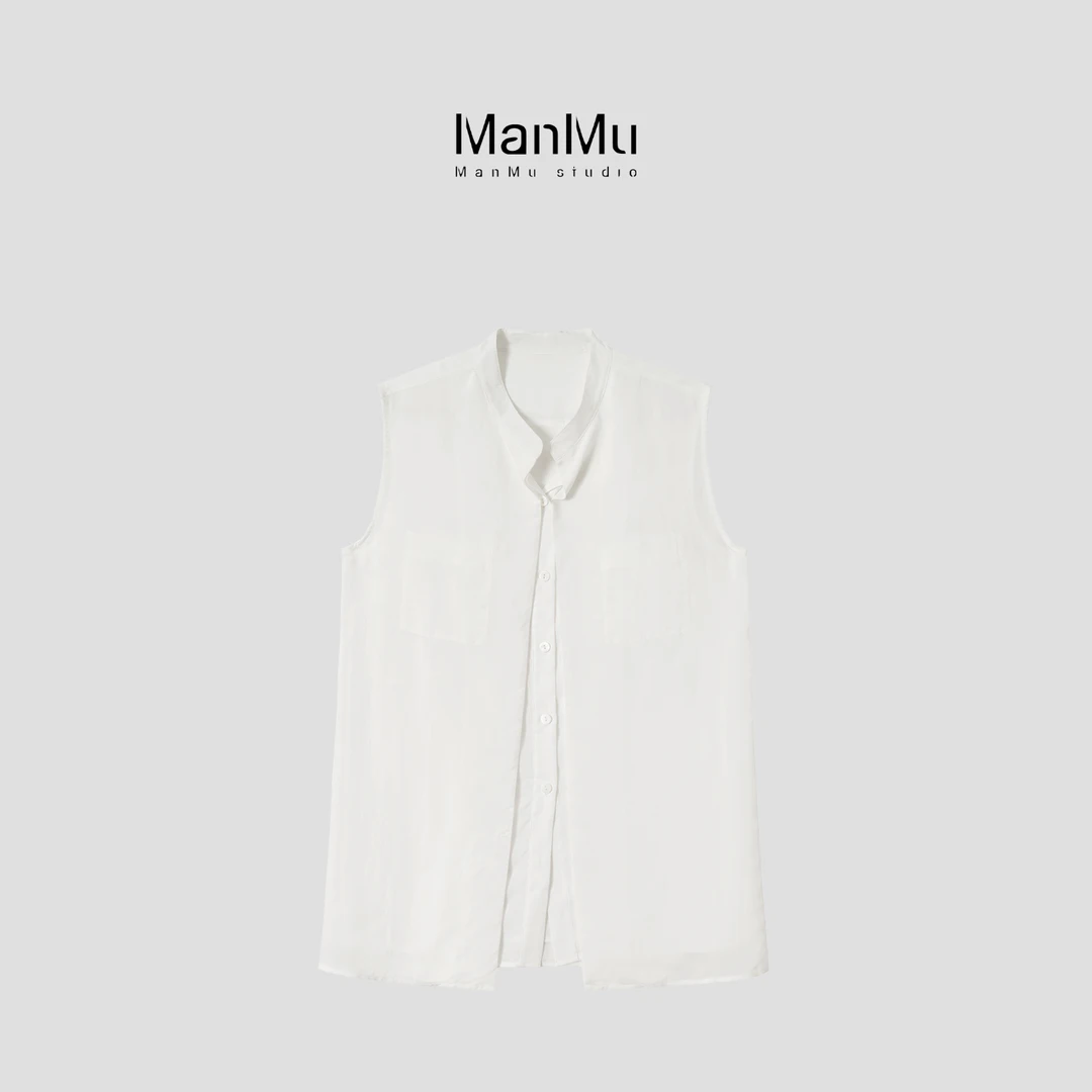 满目ManMu 【张琪专属】老钱风舒适百搭时尚马夹JJFS2014