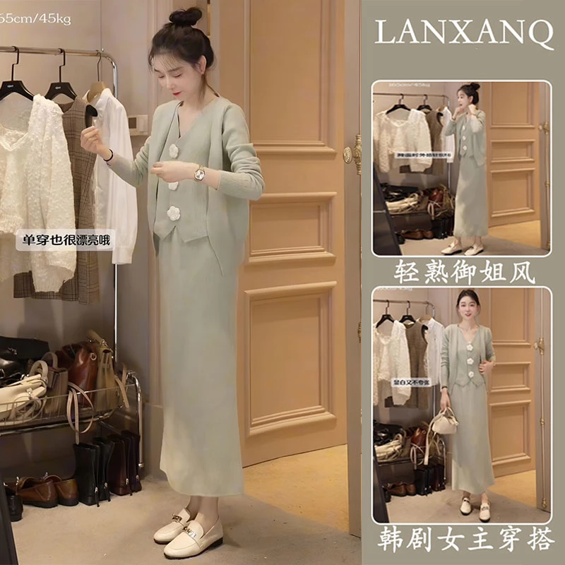 春季减龄一整套穿搭时尚小香风气质轻熟法式高级感上衣三件套装女