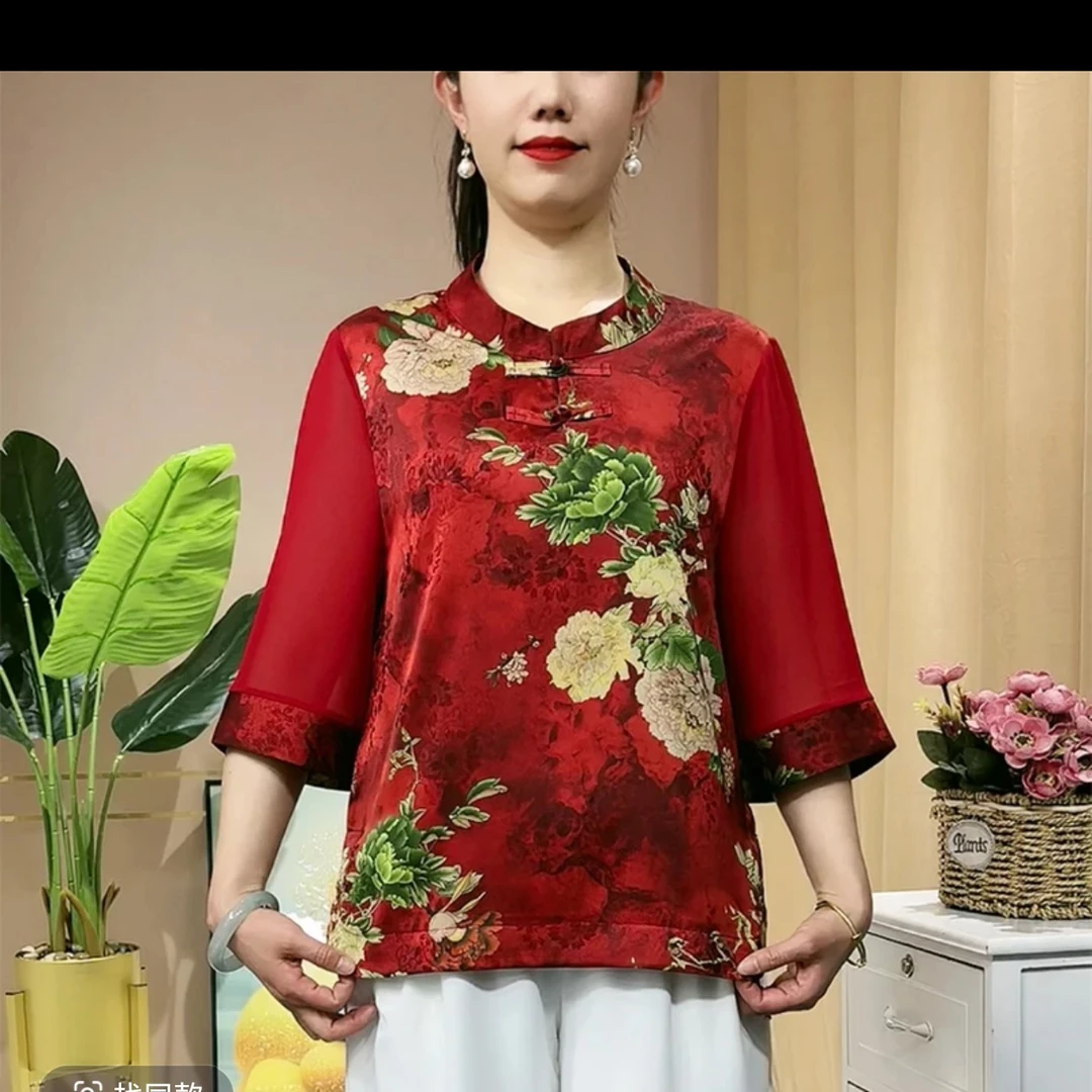 七分裤短裙长裤常规款中老年女装时尚网红宽松复古中式女装气质