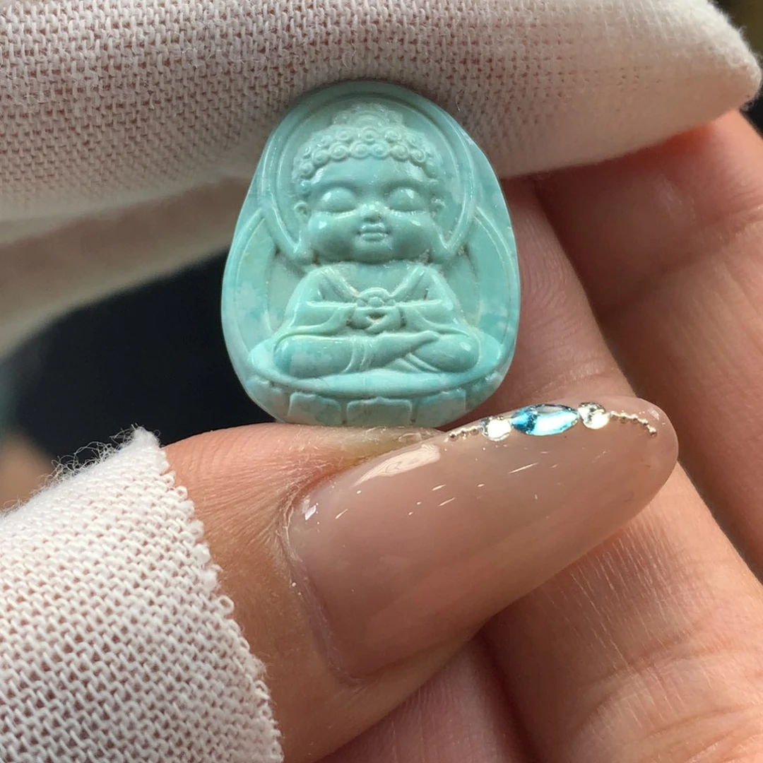 绿松石未镶嵌挂件