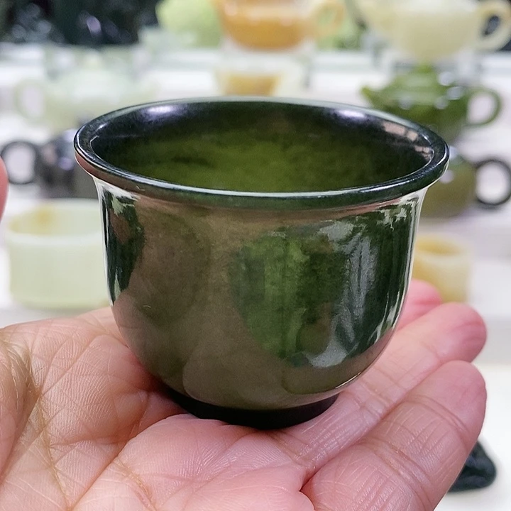 未镶嵌和田玉挂件茶杯80m l
