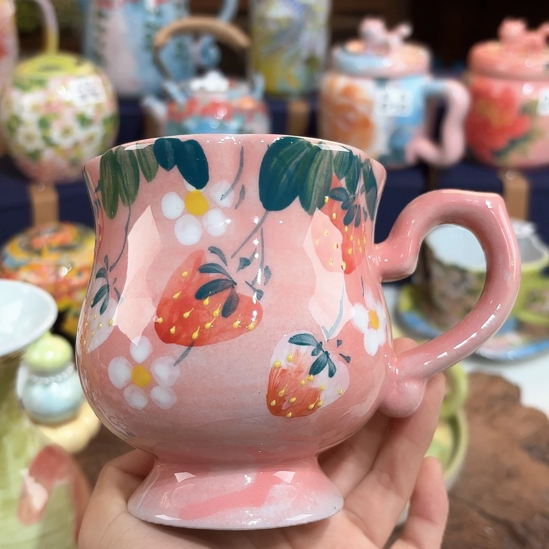 景德镇手绘高温釉下彩陶瓷茶具