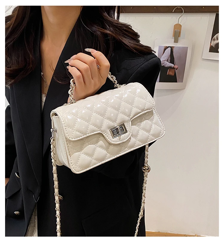 菱格链条包包女小香风斜挎包2025夏新款韩版小众设计款手提包