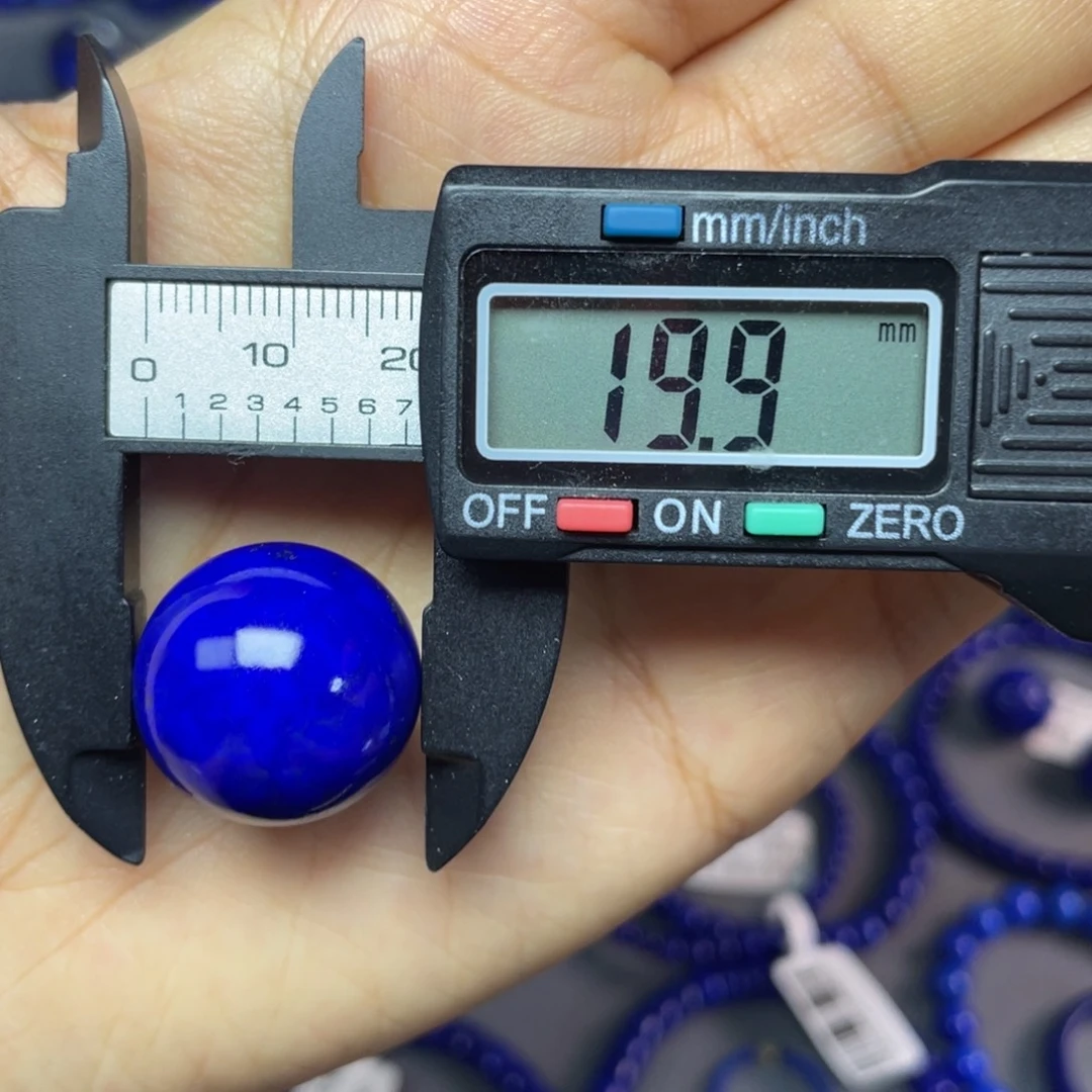 青金石未镶嵌19.9mm单珠配饰