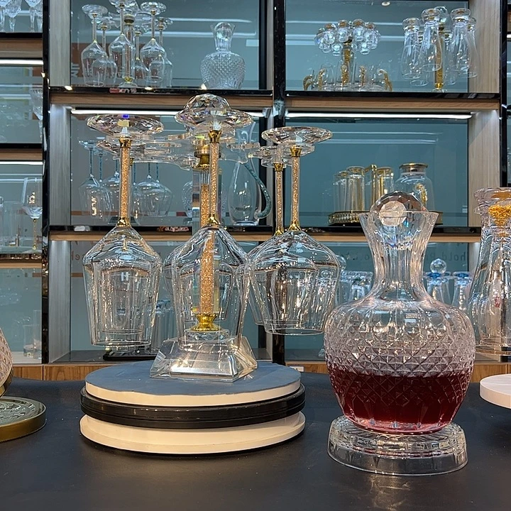 水晶玻璃手柄款红酒杯差价红酒杯套装