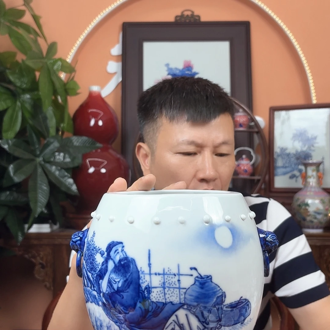 景德镇陶瓷手工腰鼓罐