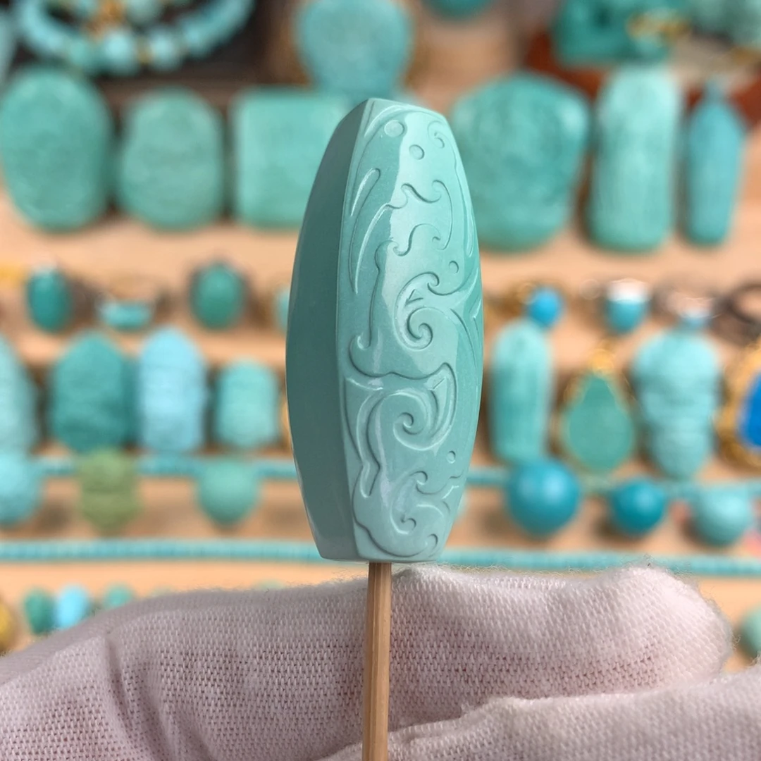 绿松石未镶嵌四棱勒子