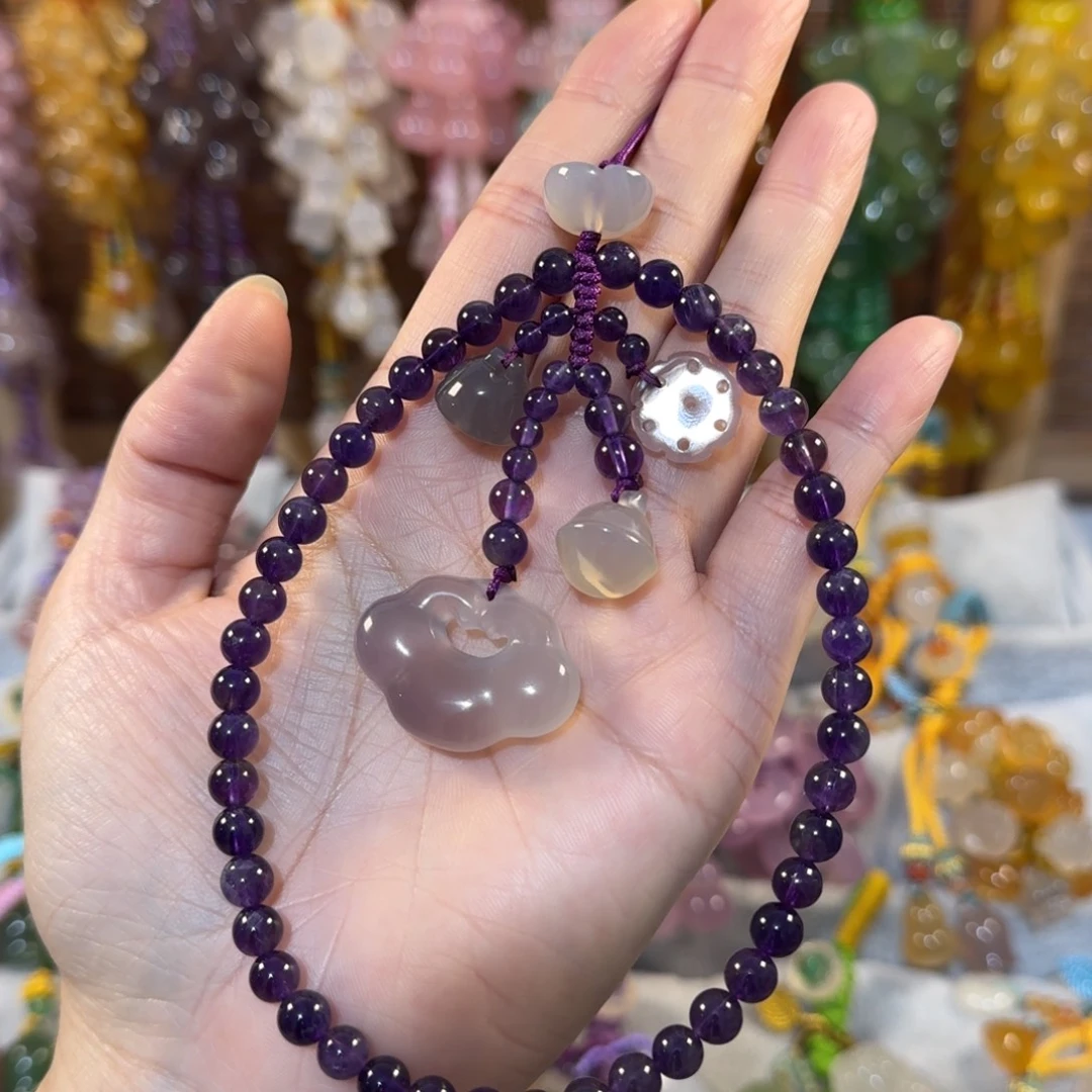 提***苏玛瑙/玉髓未镶嵌手机挂件