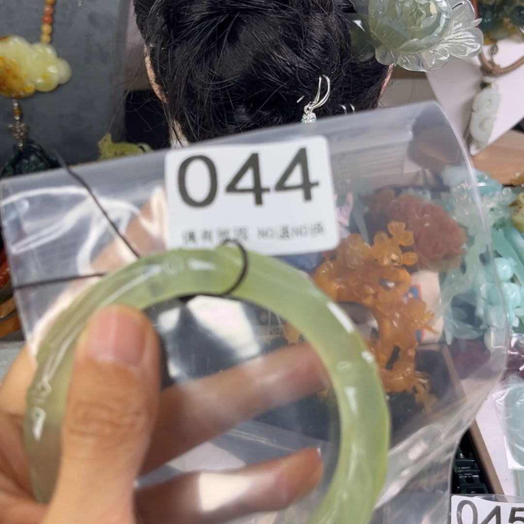 岫玉未镶嵌发饰禾*