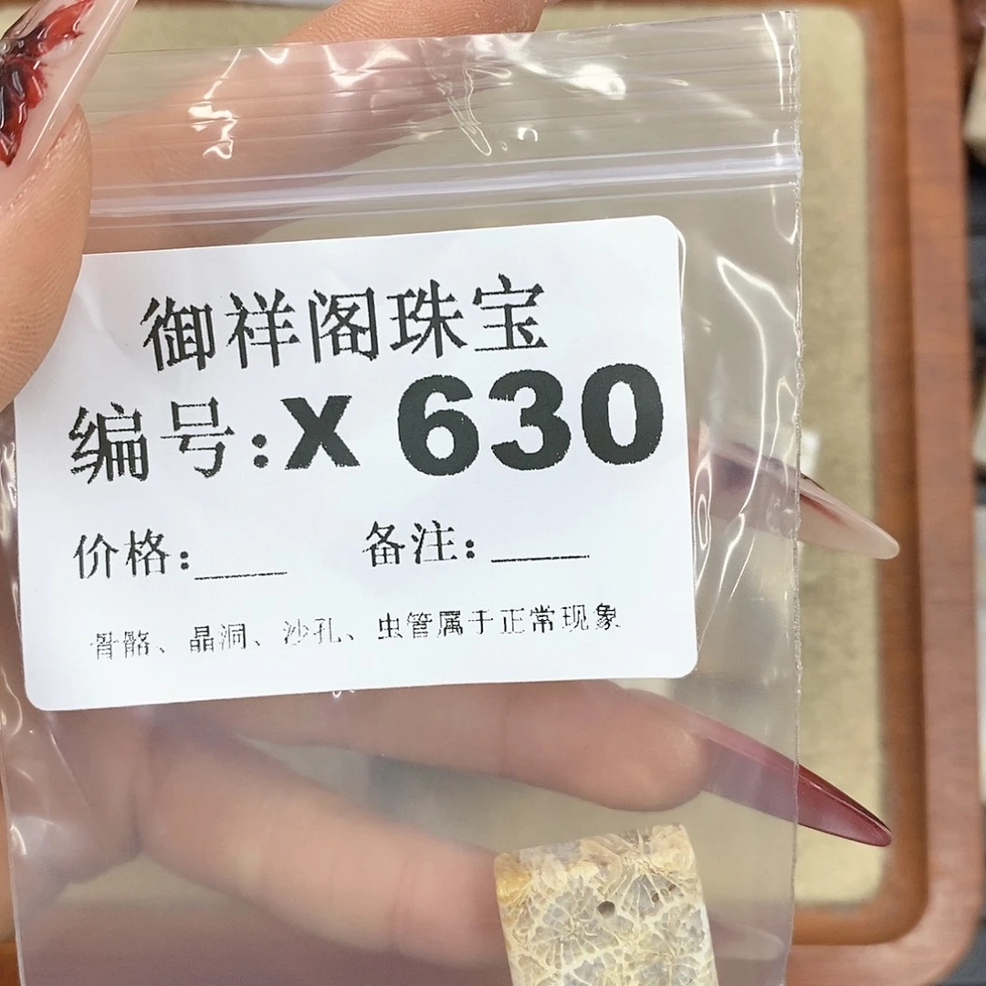 硅化珊瑚（珊瑚玉）颈饰未镶嵌小****ಣ