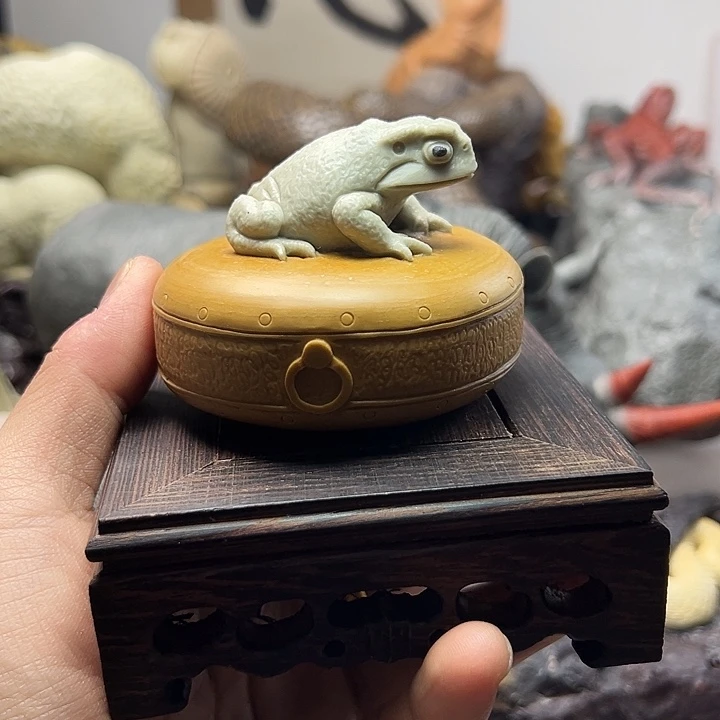 东北石松花石摆件