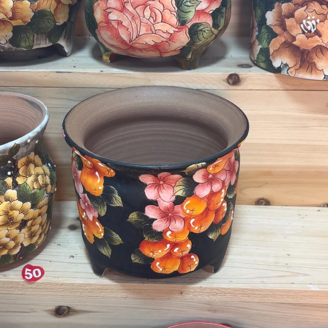 景德镇手绘花盆陶瓷14/12