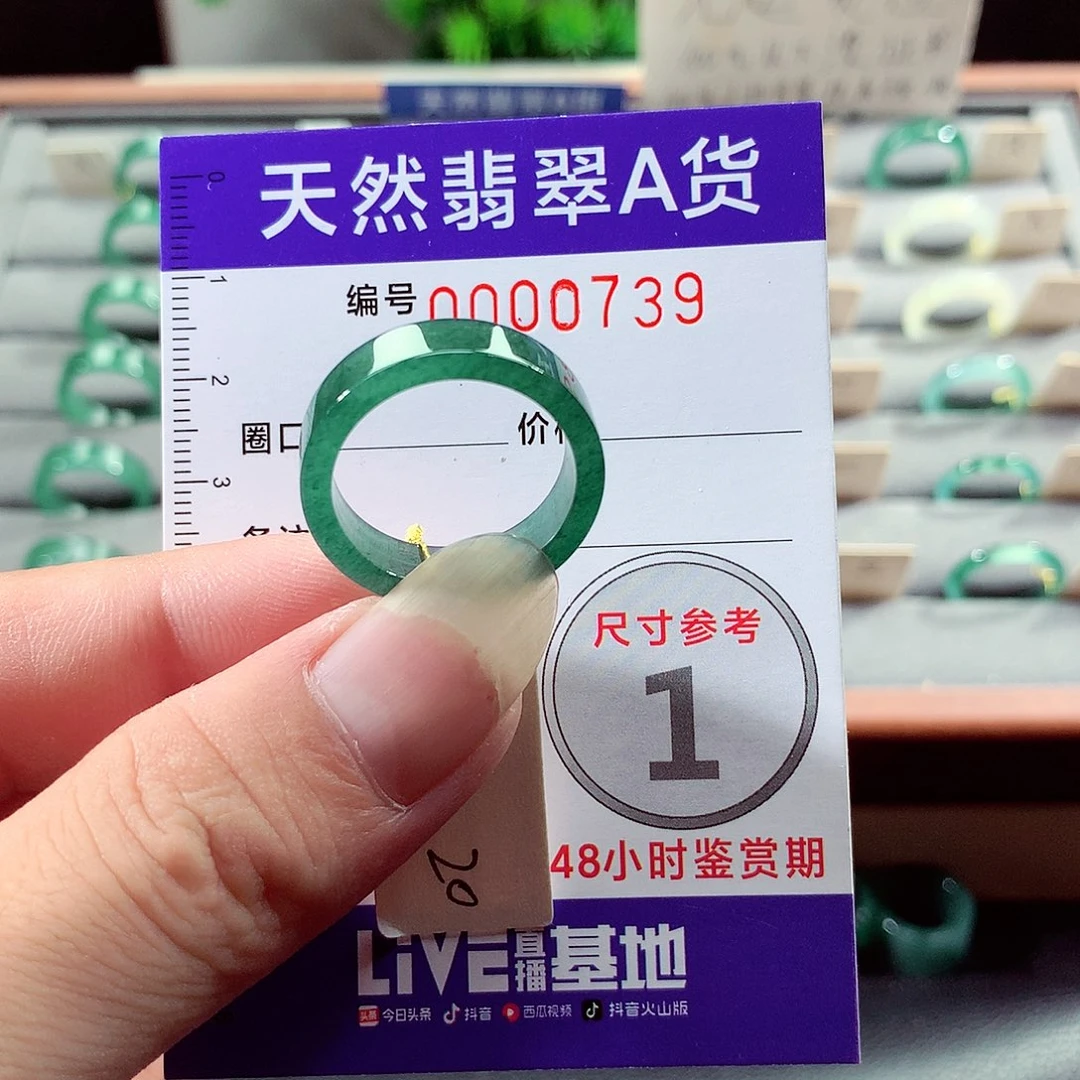 未镶嵌戒指翡翠20号
