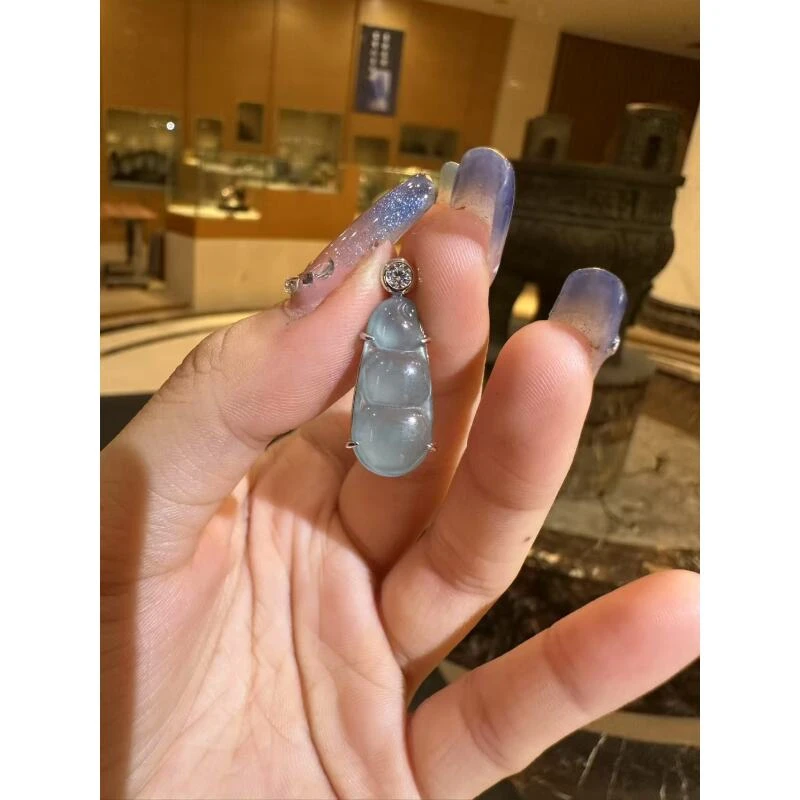天然A货翡翠HCH54福豆吊坠多样性发一