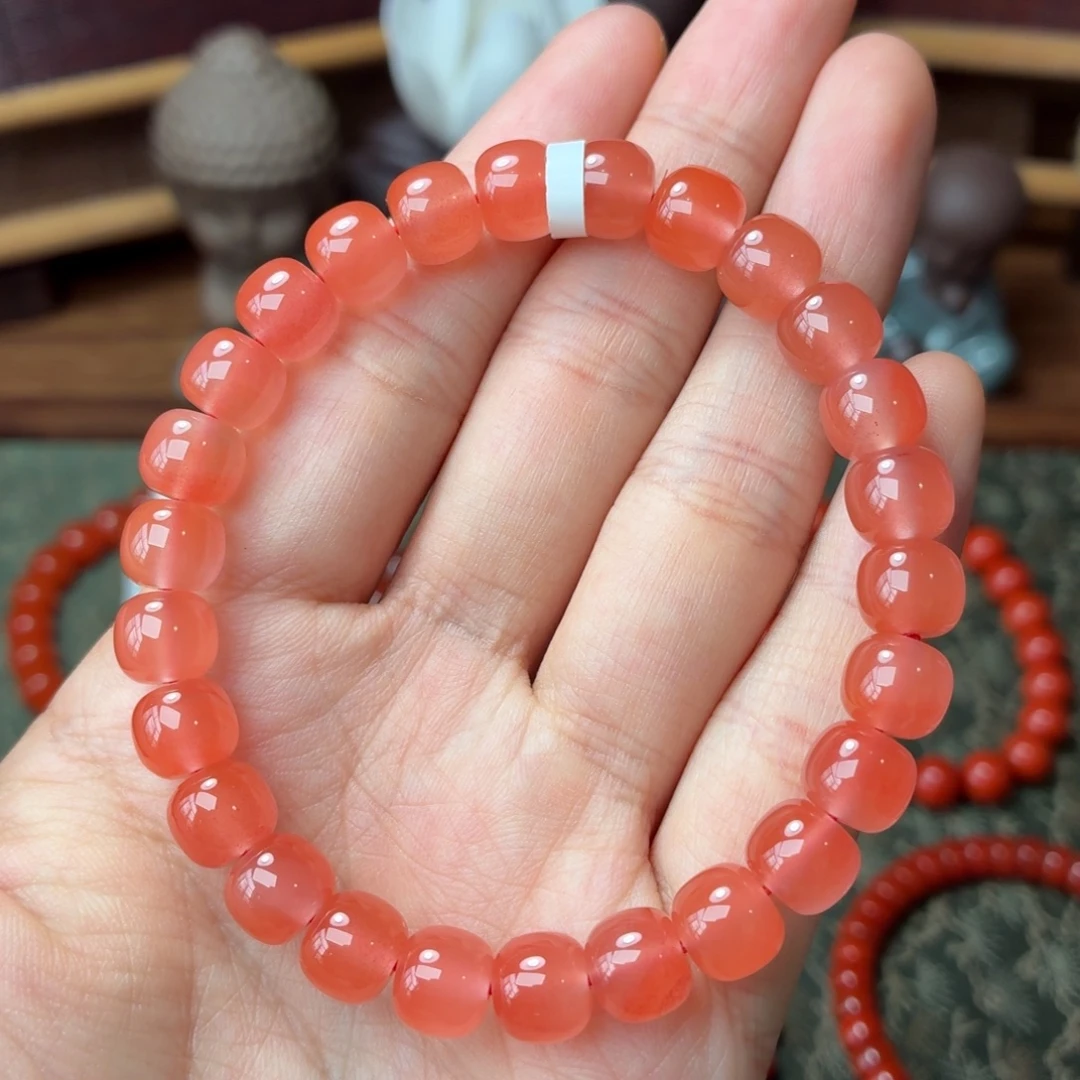 南红玛瑙未镶嵌手串保山原矿南红小庄冰粉老型卡8