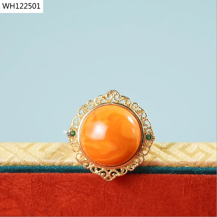 【高端精品】 老蜡/蜜蜡戒指  WH122501