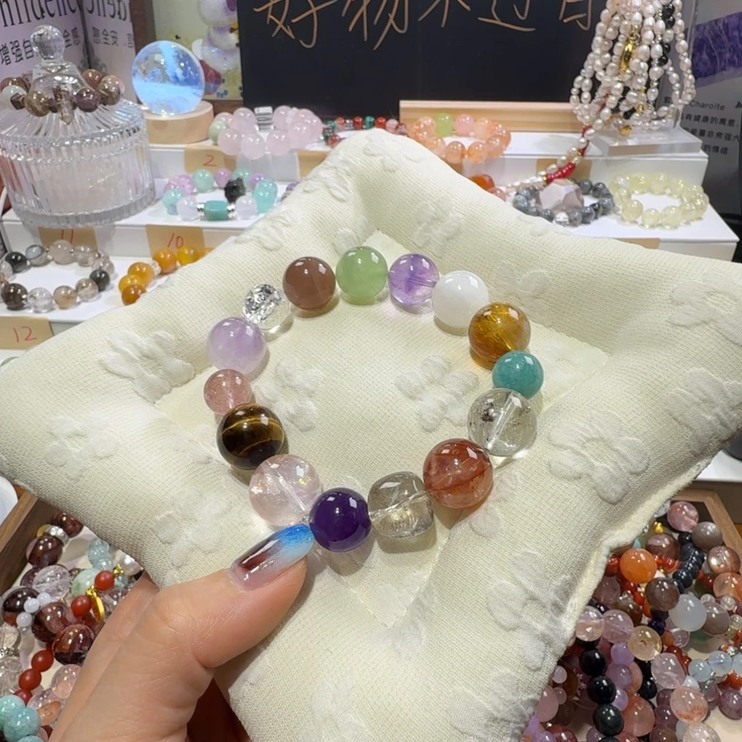 水晶未镶嵌手链多宝手串