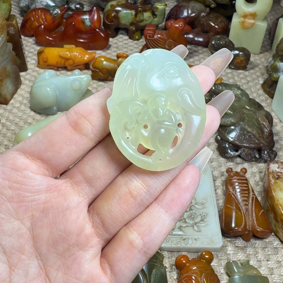 白玉菩提吊坠挂件