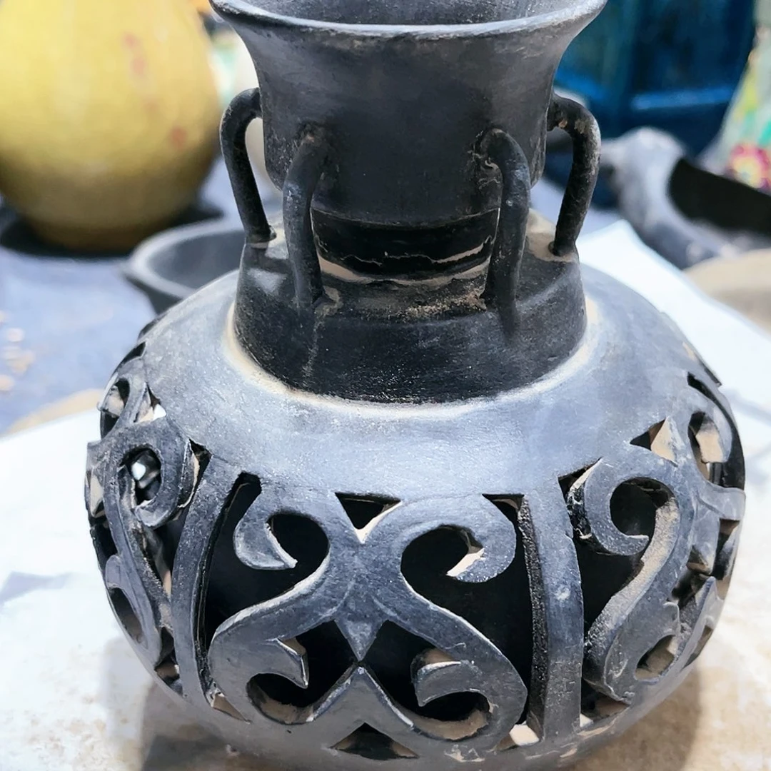 瓦当摆件摆件茶桌茶台陶瓷莲**狮