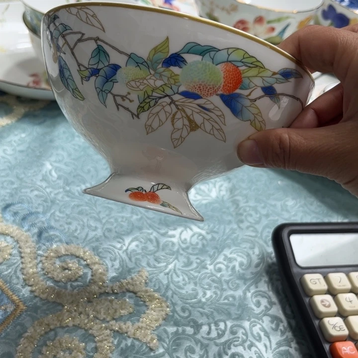 骨瓷荔枝六寸面碗两个