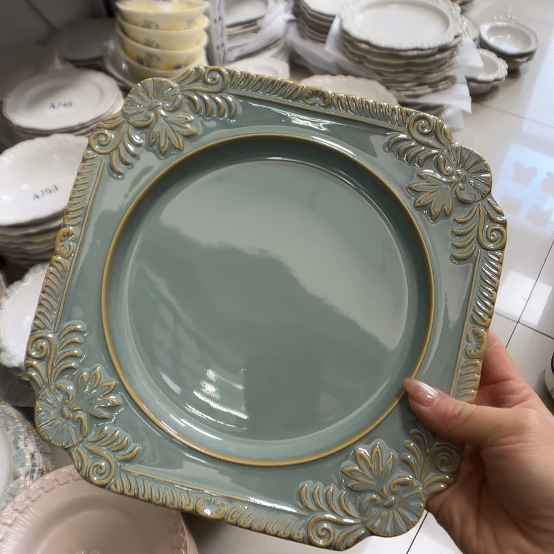 用***6瓷片瑕疵特价陶瓷浅盘