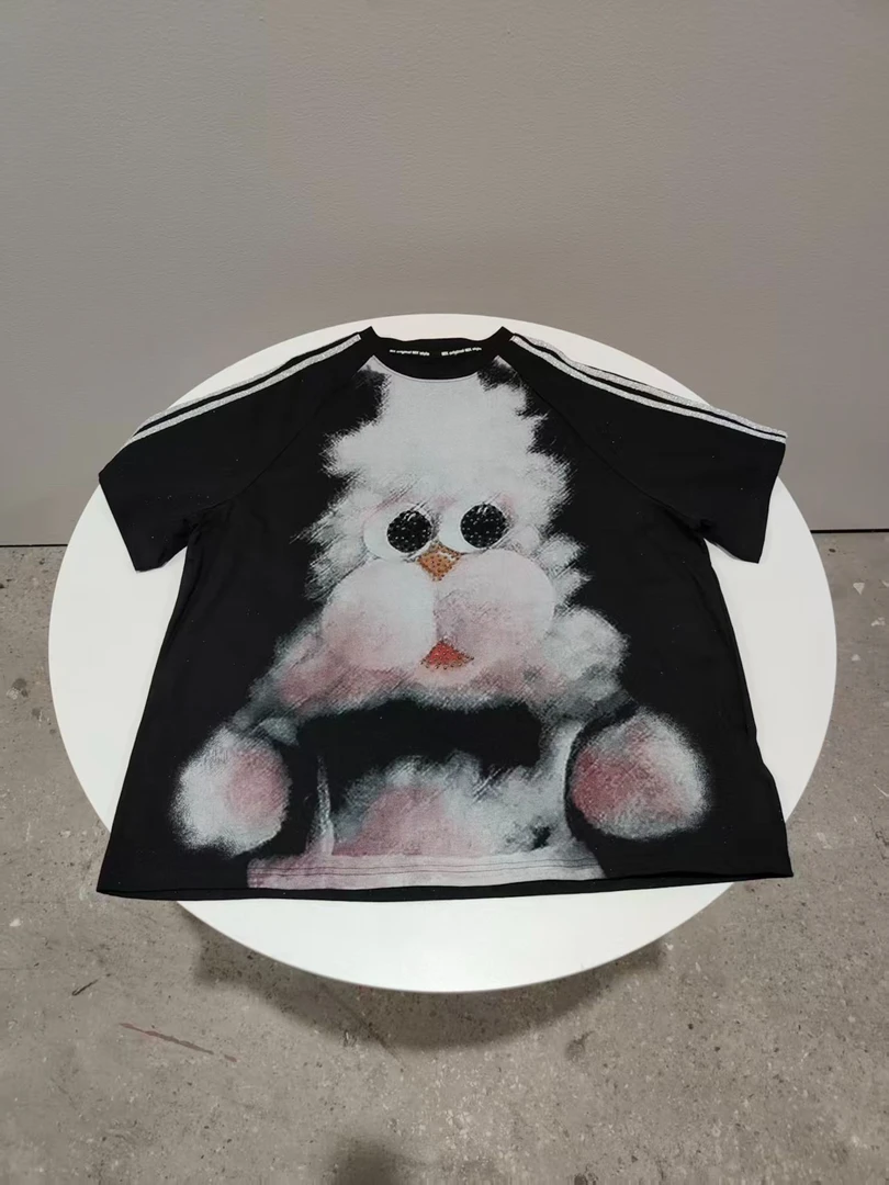 【杨英家】颗粒感猩猩三条杠T恤81070