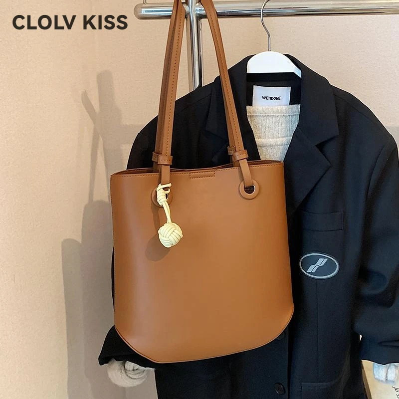 CLOLV&KISS高级感复古大容量包包女2025新款时尚通勤单肩包秋冬季