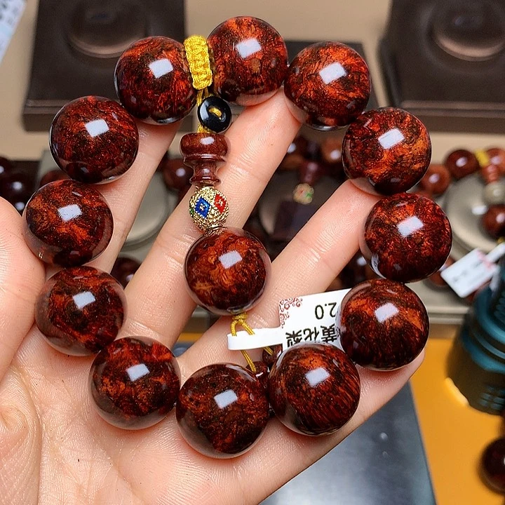 花梨木类手串/手链黄花梨风化料老挝花梨土埋料2.0