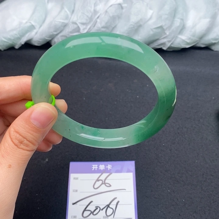 竹牌天然A货非洲翠手镯66