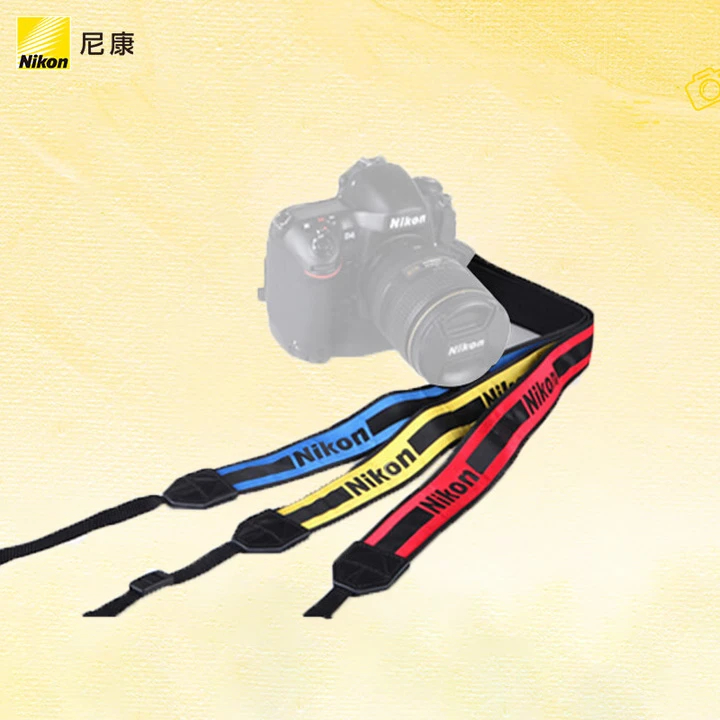 尼康（Nikon）相机背带 肩带 原厂原装 蓝色/红色