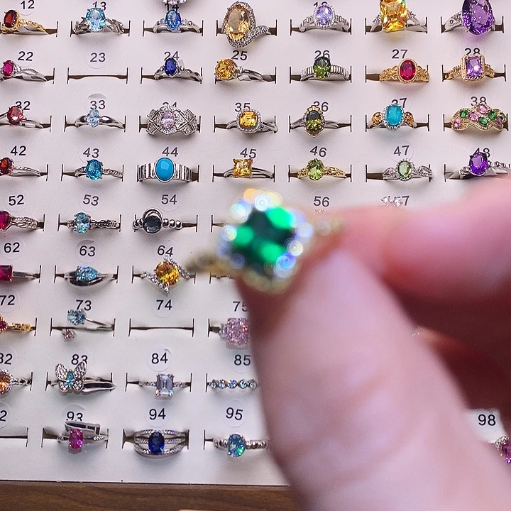 戒指银S925镶嵌黄晶