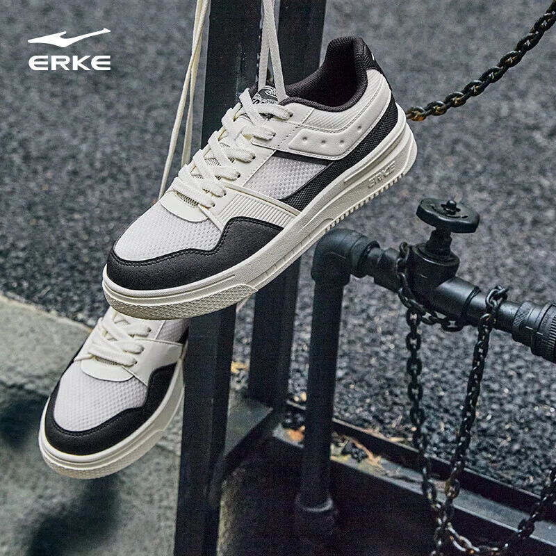 鸿星尔克玩酷3滑板鞋夏季款空军一号男鞋小白鞋增高百搭运动鞋渍