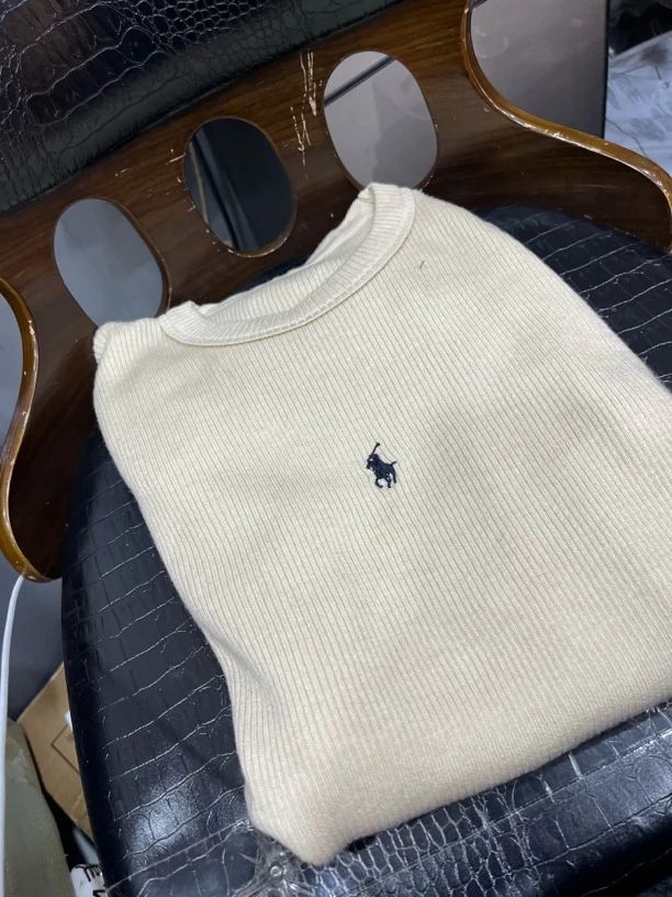 套头长袖刺绣毛针织衫圆领针织衫厚款休闲风网红高品质衫