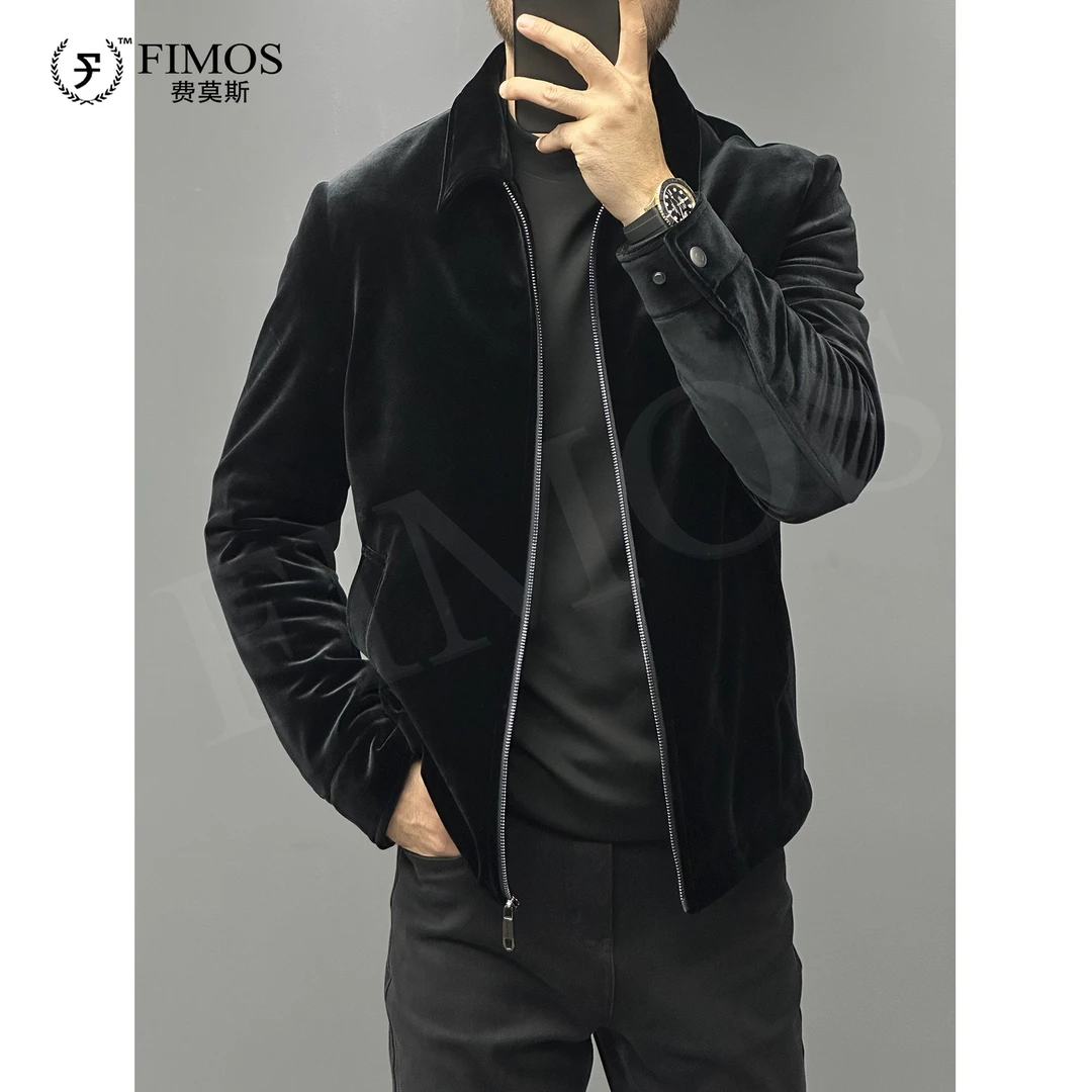 男士金丝绒翻领羽绒服夹克外套保暖舒适 KF149