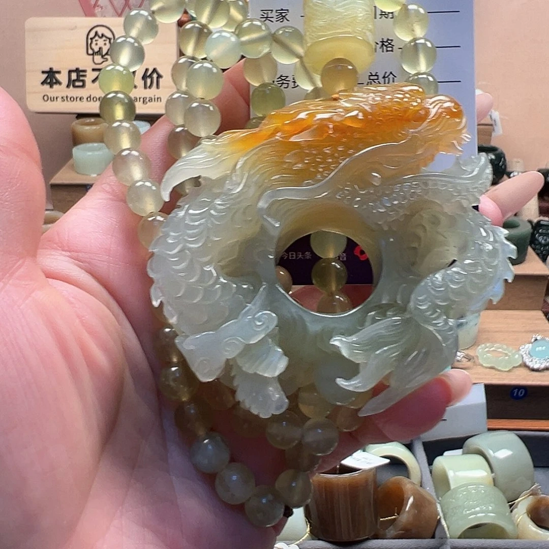 超***我蛇纹石玉合金颈饰