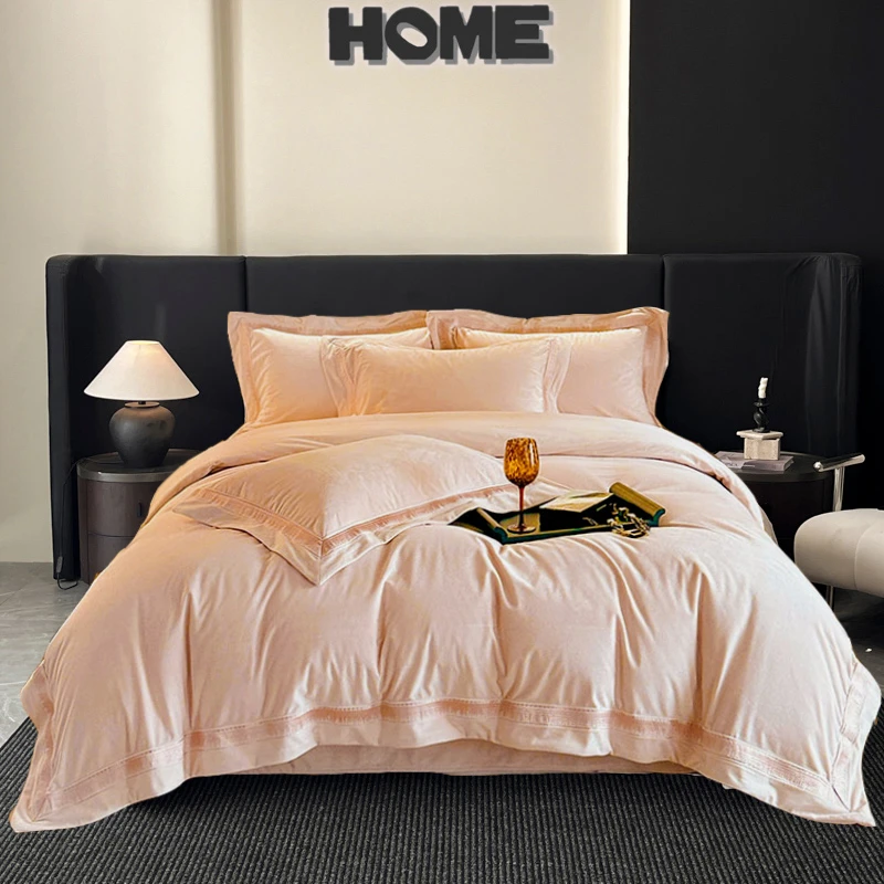 【艾伦】婴儿肌肤质感！超柔软！婴肤绒四件套柔软轻奢刺绣