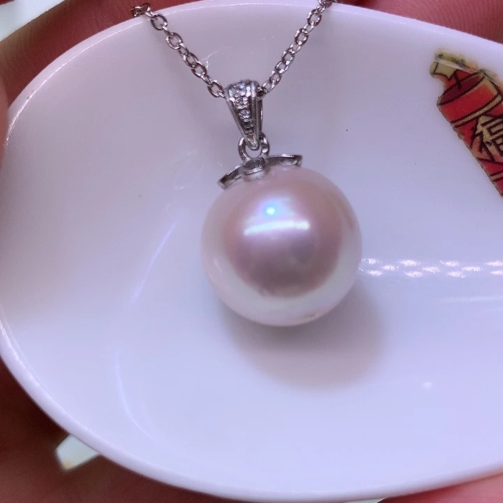 银S925镶嵌耳饰淡水珍珠