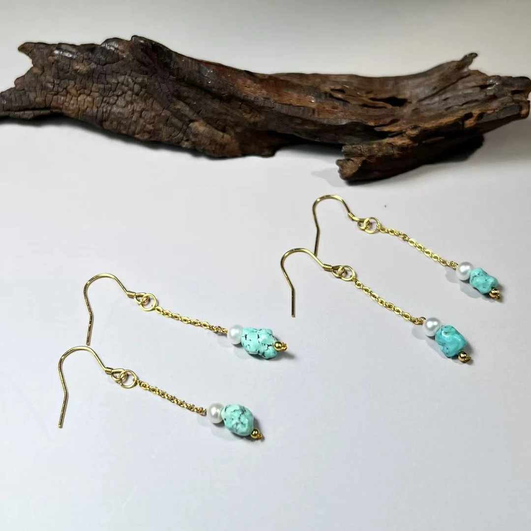 【铭记好物】绿松石耳钩QDM225H391【多样性发一件】