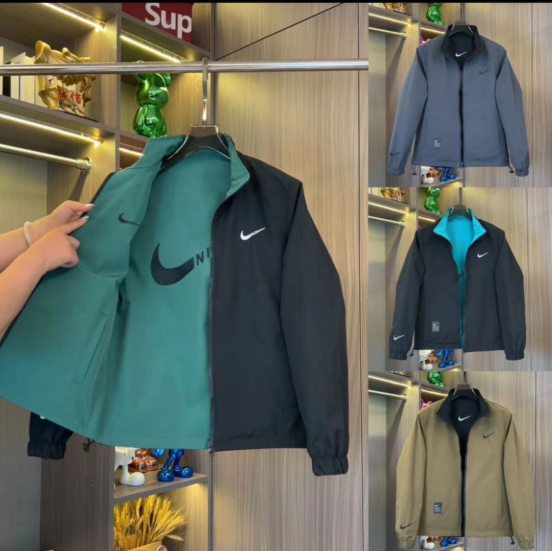 【双面服】春秋季休闲经典立领刺绣长袖两面穿双面服上衣701