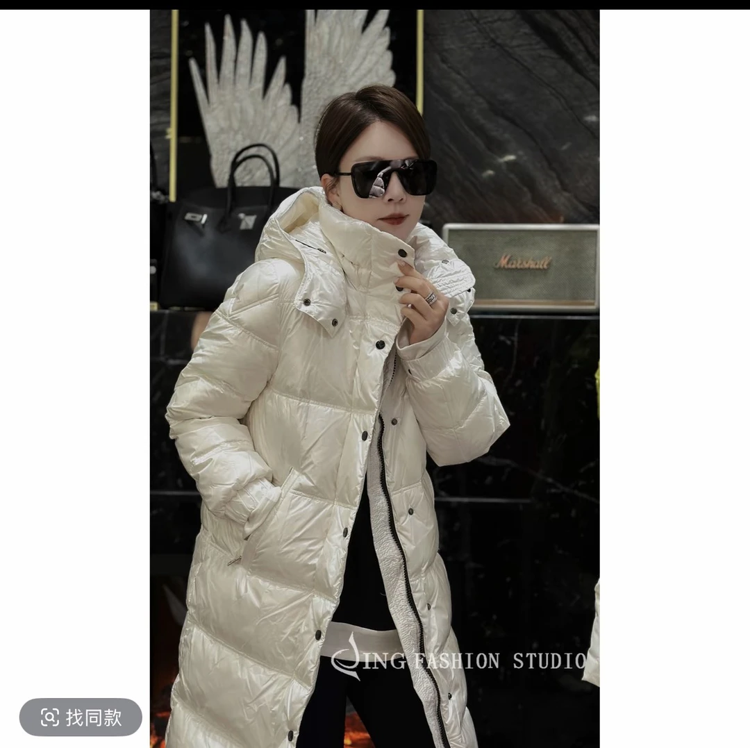 补单热款 JING2025冬季新款6698鸭绒连帽女士时尚保暖长款