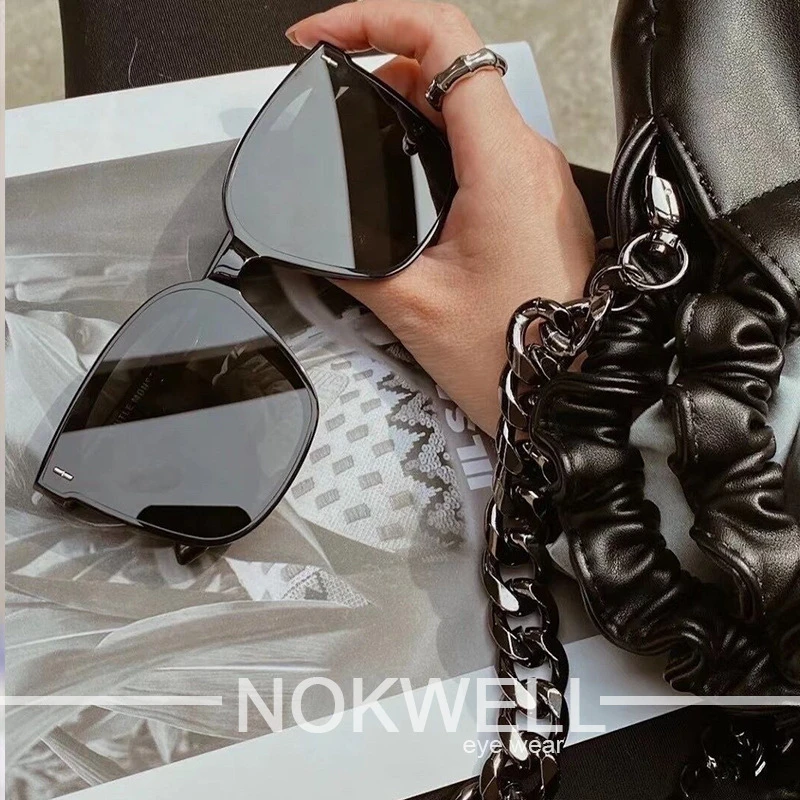 【买一送一】修颜墨镜女款显瘦大框太阳镜百搭眼镜-201