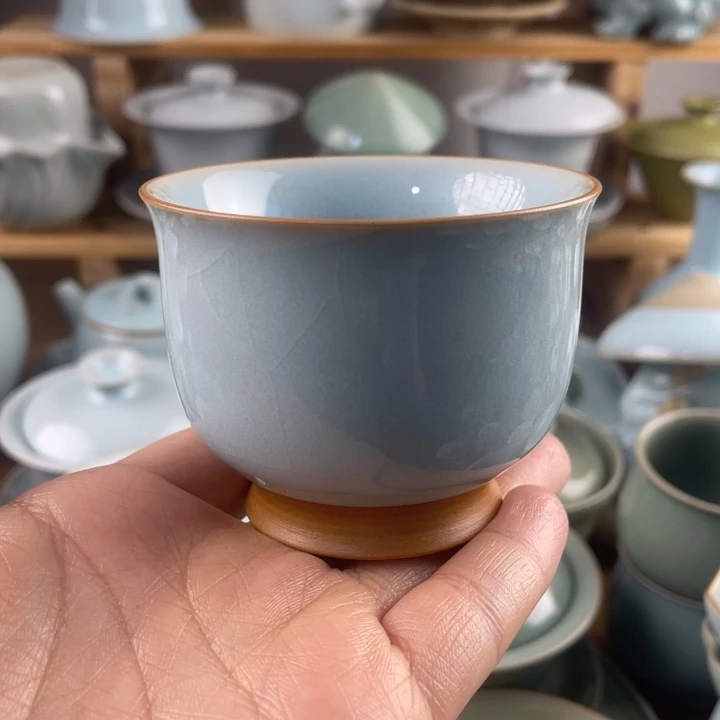 J原矿原产地精品天青问清主人杯