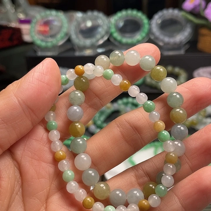 翡翠未镶嵌手链手串2条