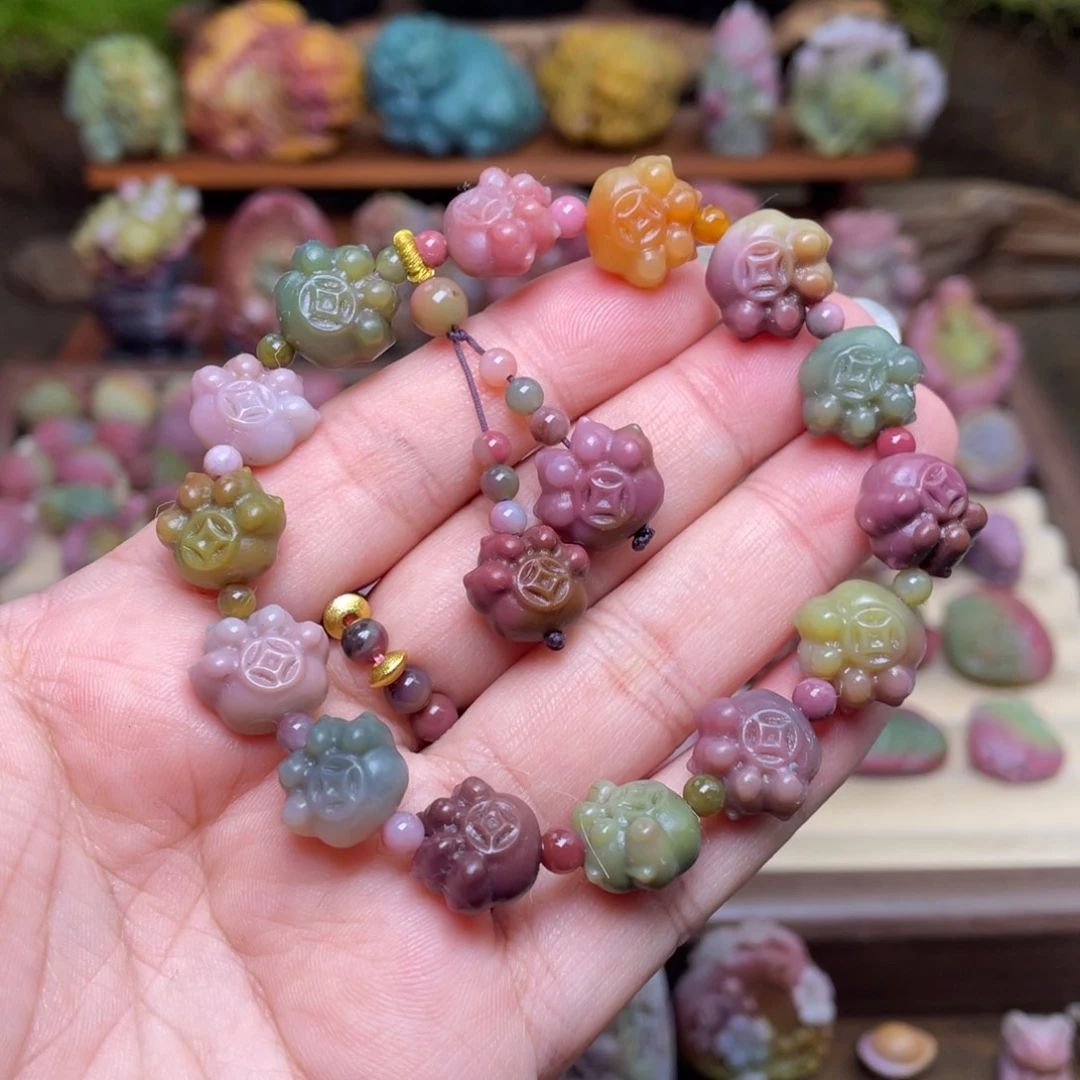 玛瑙/玉髓未镶嵌珠宝半成品盐源玛瑙苏工艳丽猫爪