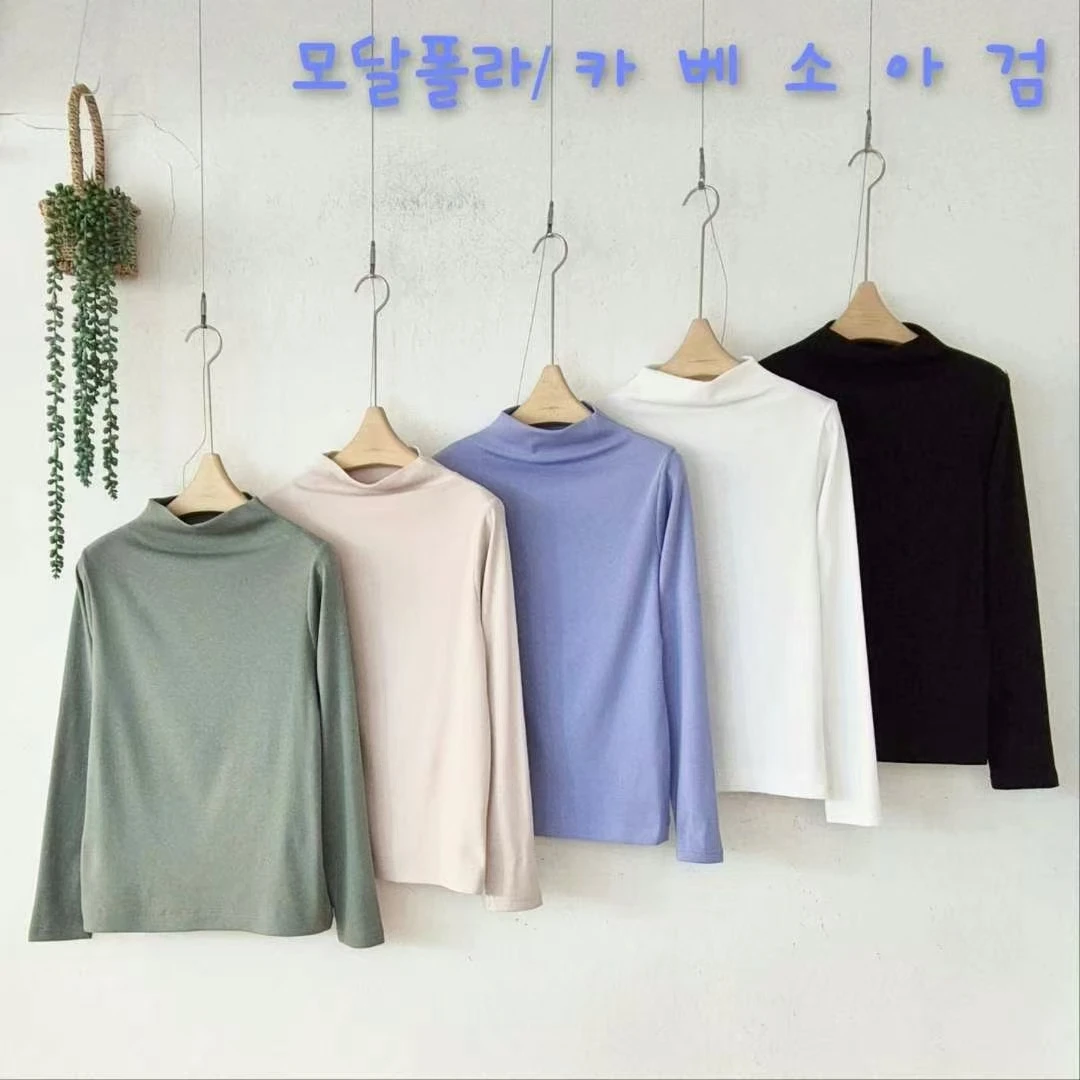 韩国正品春季新款半高领打底衫