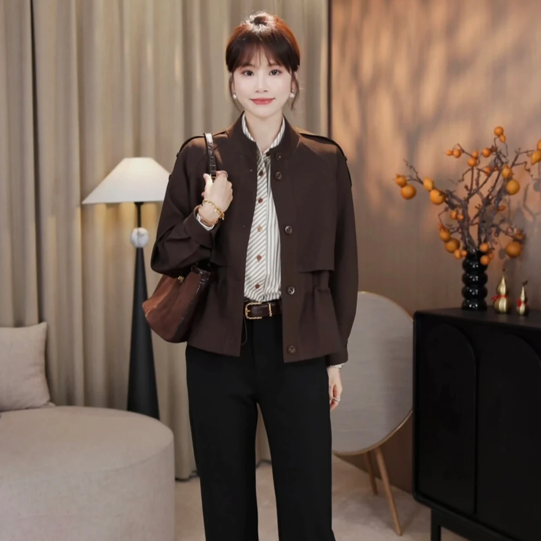 “继承者”挺括有型～插肩袖可调节收腰风衣外套女春秋季气质百搭