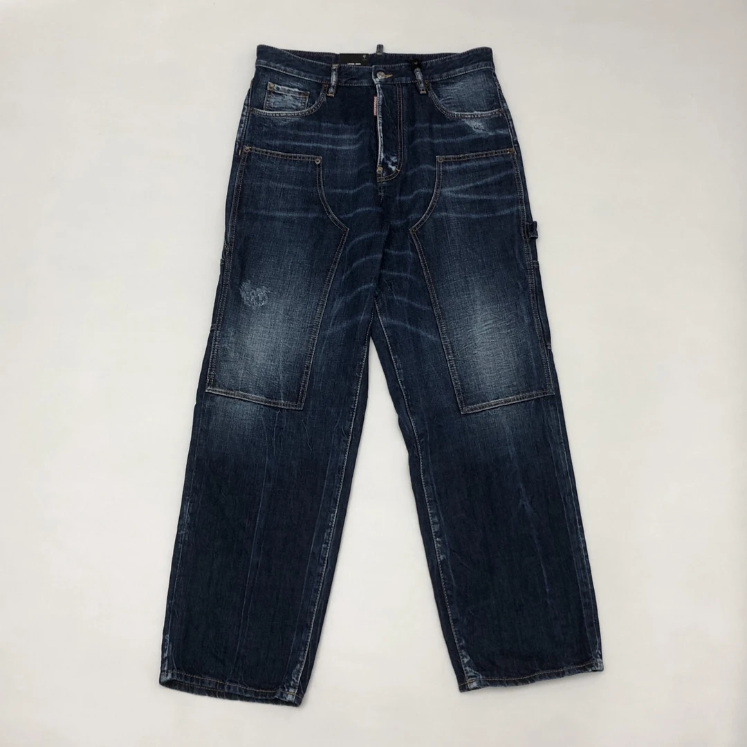 DSQUARED2/D的二次方  水洗工装蓝色牛仔裤 2552006